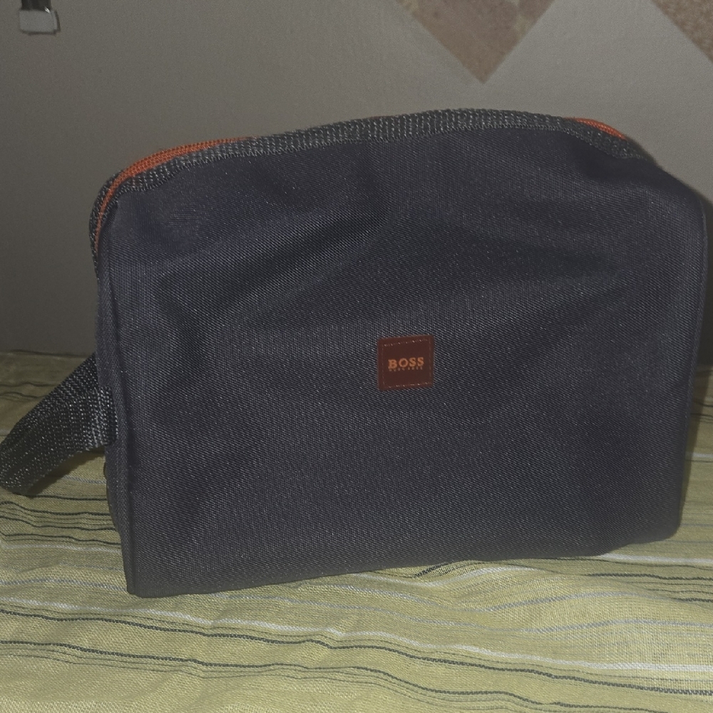 BOSS Black and Orange Toiletry Bag